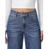 image:imageFoucome Womens Flare Jeans High Waisted Bell Bottom Jeans for Women Stretch Baggy Wide Leg Denim PantsDark Blue