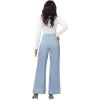 image:imageFoucome Womens Flare Jeans High Waisted Bell Bottom Jeans for Women Stretch Baggy Wide Leg Denim PantsLight Blue