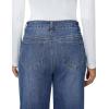 image:imageFoucome Womens Jeans High Waisted Straight Leg Jeans for Women Stretchy Frayed Raw Hem Baggy Denim PantsDark Blue