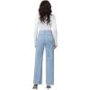 image:imageFoucome Womens Jeans High Waisted Straight Leg Jeans for Women Stretchy Frayed Raw Hem Baggy Denim PantsLight Blue