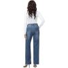 image:imageFoucome Womens Jeans High Waisted Straight Leg Jeans for Women Stretchy Frayed Raw Hem Baggy Denim PantsVintage Blue
