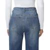 image:imageFoucome Womens Jeans High Waisted Straight Leg Jeans for Women Stretchy Frayed Raw Hem Baggy Denim PantsVintage Blue