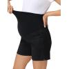 image:imageFoucome Womens Maternity Jean Shorts Over Belly Trendy Stretchy Denim Shorts Summer Pregnancy ShortsWash Black