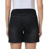image:imageFoucome Womens Maternity Jean Shorts Under Belly Trendy Stretchy Denim Shorts Summer Pregnancy ShortsWash Black