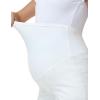 image:imageFoucome Womens Maternity Jeans Wide Leg Trendy Cropped Denim Pants Stretchy Baggy Pregnancy Capris JeansWhite