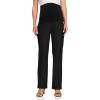 image:imageFoucome Womens Maternity Pants Comfy Stretch Dress Work Pants Straight Leg Pregnancy Slacks with PocketsBlack