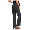 image:imageFoucome Womens Maternity Pants Comfy Stretch Dress Work Pants Straight Leg Pregnancy Slacks with PocketsDark Grey