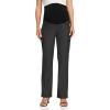 image:imageFoucome Womens Maternity Pants Comfy Stretch Dress Work Pants Straight Leg Pregnancy Slacks with PocketsDark Grey