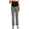 image:imageFoucome Womens Maternity Pants Comfy Stretch Dress Work Pants Straight Leg Pregnancy Slacks with PocketsHeather Grey