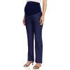 image:imageFoucome Womens Maternity Pants Comfy Stretch Dress Work Pants Straight Leg Pregnancy Slacks with PocketsNavy