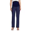 image:imageFoucome Womens Maternity Pants Comfy Stretch Dress Work Pants Straight Leg Pregnancy Slacks with PocketsNavy