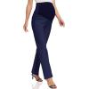 image:imageFoucome Womens Maternity Pants Comfy Stretch Dress Work Pants Straight Leg Pregnancy Slacks with PocketsNavy
