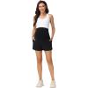 image:imageFoucome Womens Maternity Shorts Comfy Cotton French Terry Pregnancy Sweat Workout Casual Lounge Shorts with PocketsBlack