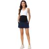 image:imageFoucome Womens Maternity Shorts Comfy Cotton French Terry Pregnancy Sweat Workout Casual Lounge Shorts with PocketsNavy