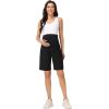 image:imageFoucome Womens Maternity Shorts Quick Dry Lightweight Pregnancy Athletic Workout Hiking Cargo Shorts with Zipper PocketsBlack