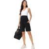 image:imageFoucome Womens Maternity Shorts Quick Dry Lightweight Pregnancy Athletic Workout Hiking Cargo Shorts with Zipper PocketsBlack