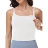 image:imageFoucome Nursing Tank Tops for Breastfeeding Scoop Neck U Back Adjustable Straps Nursing Camisoles Yoga Workout ShirtsWhite