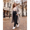 image:imageFoucome Maternity Joggers Fleece Lined Cotton SweatpantsBlack