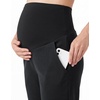 image:imageFoucome Maternity Joggers Fleece Lined Cotton SweatpantsBlack