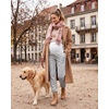 image:imageFoucome Maternity Joggers Fleece Lined Cotton SweatpantsGrey