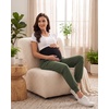 image:imageFoucome Womens Maternity Cargo Joggers with 4 Zipper PocketsArmy Green