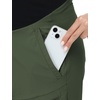 image:imageFoucome Womens Maternity Cargo Joggers with 4 Zipper PocketsArmy Green