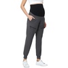 image:imageFoucome Womens Maternity Cargo Joggers with 4 Zipper PocketsGrey