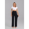 image:imageFoucome Womens Maternity Pants Wide Leg Pregnancy Work Pants2 Pack Black