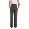 image:imageFoucome Womens Maternity Pants Wide Leg Pregnancy Work Pants2 Pack Blackgrey