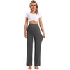 image:imageFoucome Womens Maternity Pants Wide Leg Pregnancy Work Pants2 Pack Blackgrey
