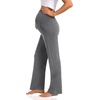 image:imageFoucome Womens Maternity Pants Wide Leg Pregnancy Work Pants2 Pack Blackmelange Grey