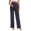 image:imageFoucome Womens Maternity Pants Wide Leg Pregnancy Work Pants2 Pack Blacknavy