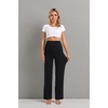 image:imageFoucome Womens Maternity Pants Wide Leg Pregnancy Work PantsBlack