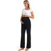 image:imageFoucome Womens Maternity Pants Wide Leg Pregnancy Work PantsBlack