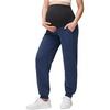 image:imageFoucome Maternity Joggers Fleece Lined Cotton SweatpantsBlue