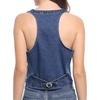 image:imageFoucome Jean Vest Top for Women V Neck Cropped Denim VestDark Blue