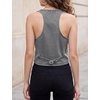 image:imageFoucome Jean Vest Top for Women V Neck Cropped Denim VestGrey