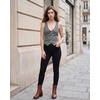 image:imageFoucome Jean Vest Top for Women V Neck Cropped Denim VestGrey