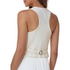 image:imageFoucome Vest Tops for Women Fitted Racerback Linen WaistcoatBeige
