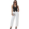 image:imageFoucome Vest Tops for Women Fitted Racerback Linen WaistcoatBlack