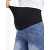 image:imageFoucome Maternity Jeans Wide Leg Raw Hem Denim PantsDark Blue