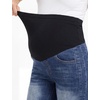 image:imageFoucome Maternity Jeans Wide Leg Raw Hem Denim PantsDeep Blue