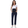 image:imageFoucome Womens Maternity Jeans Straight Leg Boyfriend JeansVintage Dark Blue
