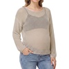 image:imageFoucome Maternity Sweaters Trendy Hollow Out Pregnancy TopsApricot