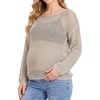 image:imageFoucome Maternity Sweaters Trendy Hollow Out Pregnancy TopsApricot