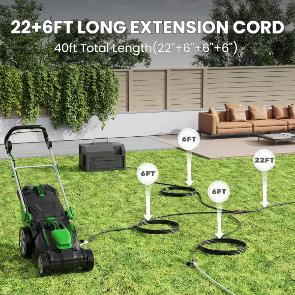 Giraffe Tools 25 Ft Outdoor Extension Cord Multiple Outlets for Christmas, 3 Outlets with Safety Cover, 16AWG/3C SJTW ETL Weatherproof Wire for Outside Lights and Decorations, Green