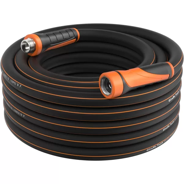 Giraffe Tools Garden Hose 50ft x 5/8", Water Hose Heavy Duty, Flexible, Lightweight Hybrid Hose with Swivel Handle, Male to Female Fittings, Burst 600 PSI