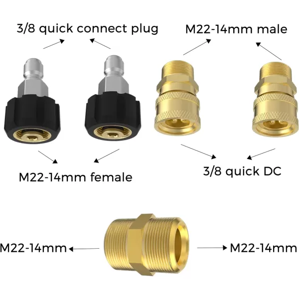 Giraffe Tools Pressure Washer Hose for Pressure Washer, 3200 PSI Kink Resistant Pressure Washing Hose 100FT X 1/4", Power Washer Hose – M22 to 3/8" Quick Connect Couplers for Replacement