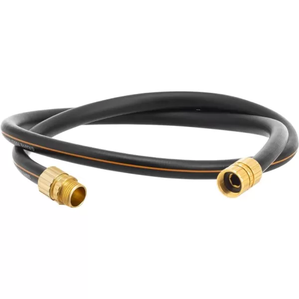 Giraffe Hybrid Garden Hose 5/8" x 50ft, Brass Male and Female Fittings with Shut off Valve, Flexible, Heavy Duty, Leakproof Water Hose