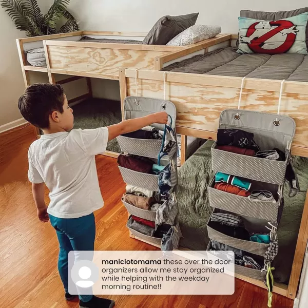 Delta Children 4 Pocket Over The Door Hanging Organizer, Easy Storage/Organization Solution - Versatile and Accessible in Any Room in the House, Navy